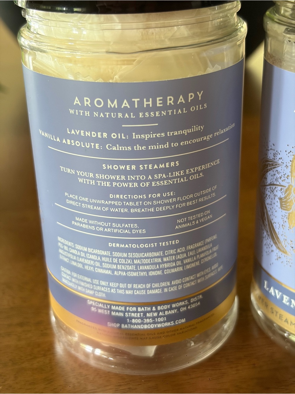 Bath and Body Works Aromatherapy Shower Steamers Lavender Vanilla